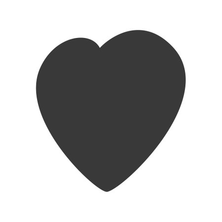 Silhouette heart illustration isolated on white background. vector illustrationのイラスト素材