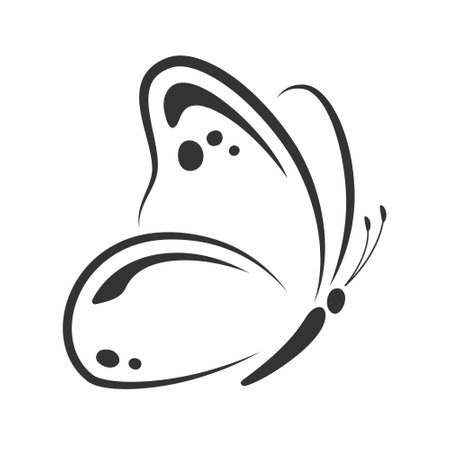 Butterfly icon isolated on white background. vector illustrationのイラスト素材