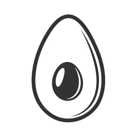 Vintage avocado icon isolated on white background. vector illustrationのイラスト素材