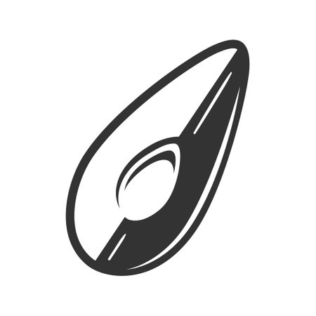 Vintage avocado icon isolated on white background. vector illustrationのイラスト素材