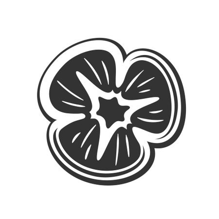 Vintage bell pepper isolated on white background. Bell pepper retro style. vector illustrationのイラスト素材