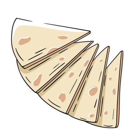 Cheese slices set isolated on white background. Cheese icon in cartoon style. Vector illustrationのイラスト素材