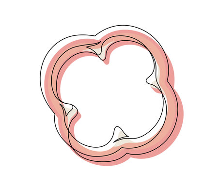 Sliced red bell pepper line isolated on white background. Simple silhouette of vegetable. Hand drawn red bell pepper outline. Vector illustrationのイラスト素材