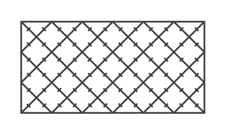 Floor tile outline icon after laying isolated on white background. Wall tile pattern, simple shape. Vector illustrationのイラスト素材