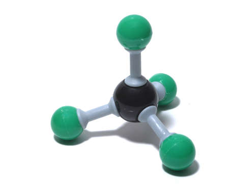 Tetrachloryl Methane molecule model