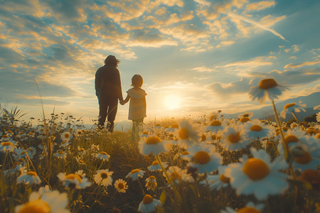 Innocence and Unity, A Verdant Family Portrait in the Great Outdoorsの素材