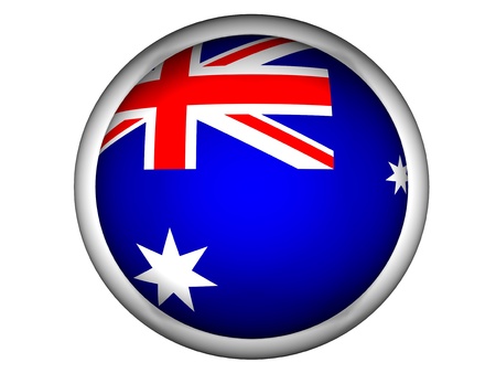 National Flag of Australia | Button Style |  Isolatedの写真素材