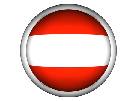 National Flag of Austria | Button Style |  Isolatedの写真素材