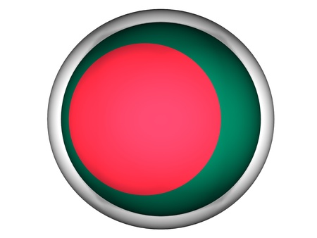 National Flag of Bangladesh | Button Style |  Isolatedの写真素材