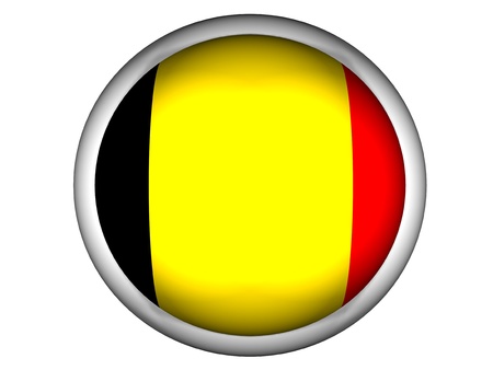 National Flag of Belgium | Button Style |  Isolatedの写真素材