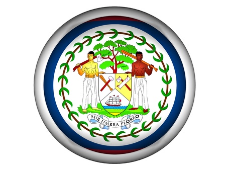 National Flag of Belize | Button Style |  Isolatedの写真素材