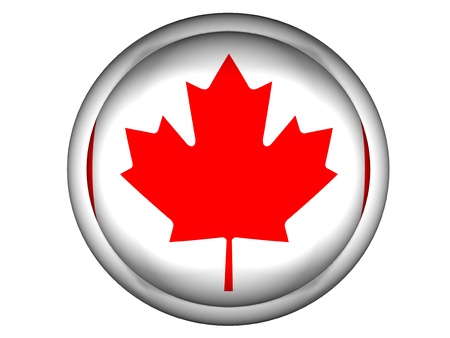 National Flag of Canada | Button Style |  Isolatedの写真素材