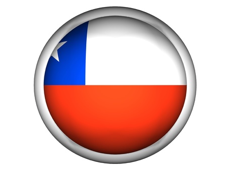 National Flag of Chile | Button Style |  Isolatedの写真素材