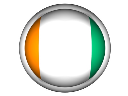 National Flag of Cote d'Ivoire | Button Style |  Isolatedの写真素材