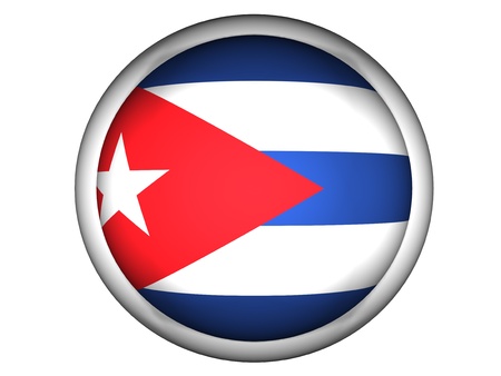 National Flag of Cuba | Button Style |  Isolatedの写真素材