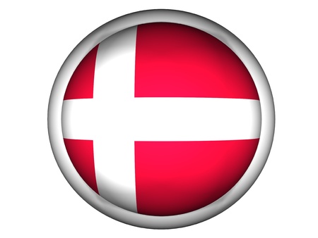 National Flag of Denmark | Button Style |  Isolatedの写真素材