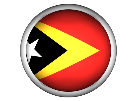 National Flag of East Timor | Button Style |  Isolatedの写真素材