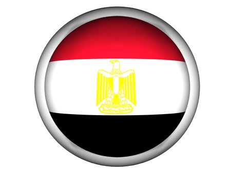 National Flag of Egypt | Button Style |  Isolatedの写真素材
