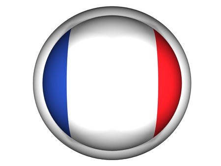 National Flag of France | Button Style |  Isolatedの写真素材