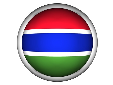 National Flag of Gambia | Button Style |  Isolatedの写真素材