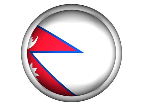 National Flag of Nepal | Button Style |  Isolatedの写真素材