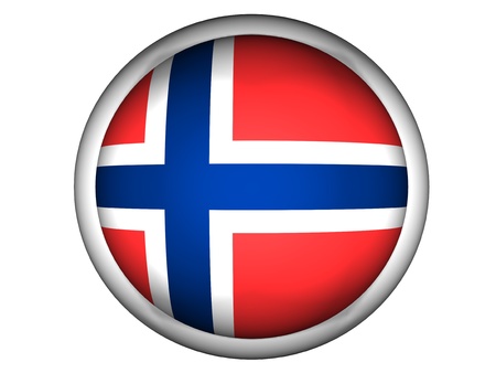 National Flag of Norway | Button Style |  Isolatedの写真素材