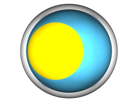 National Flag of Palau | Button Style |  Isolatedの写真素材