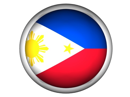 National Flag of Philippines | Button Style |  Isolatedの写真素材