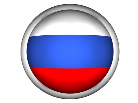 National Flag of Russia | Button Style |  Isolatedの写真素材