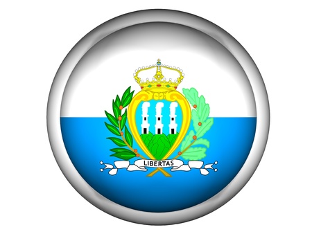 National Flag of San Marino | Button Style |  Isolatedの写真素材