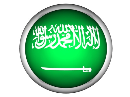 National Flag of Saudi Arabia | Button Style |  Isolatedの写真素材