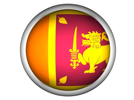 National Flag of Sri Lanka | Button Style |  Isolatedの写真素材