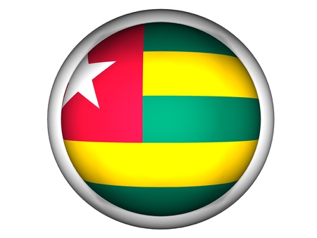 National Flag of Togo | Button Style |  Isolatedの写真素材