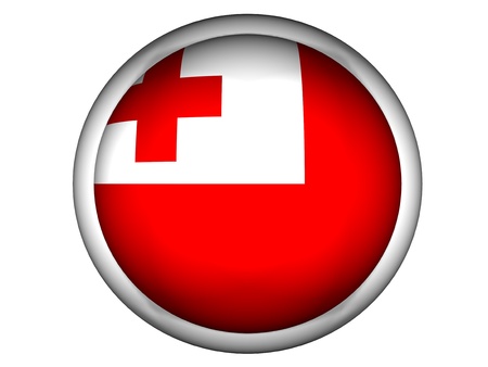National Flag of Tonga | Button Style |  Isolatedの写真素材