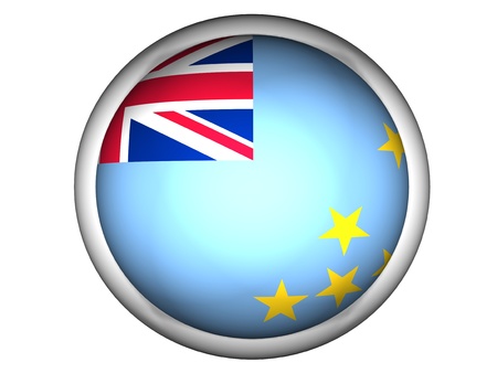 National Flag of Tuvalu | Button Style |  Isolatedの写真素材