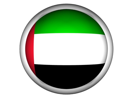 National Flag of United Arab Emirates | Button Style |  Isolatedの写真素材