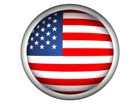 National Flag of United States | Button Style |  Isolatedの写真素材