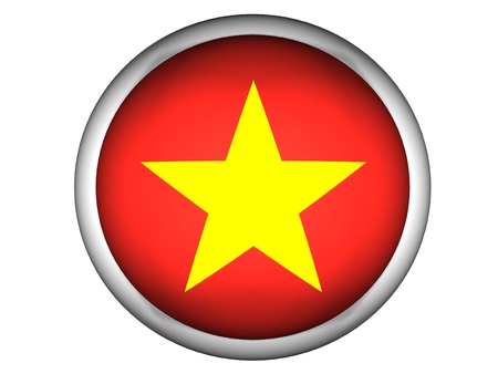 National Flag of Vietnam | Button Style |  Isolatedの写真素材