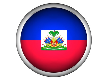 National Flag of Haiti | Button Style |  Isolatedの写真素材