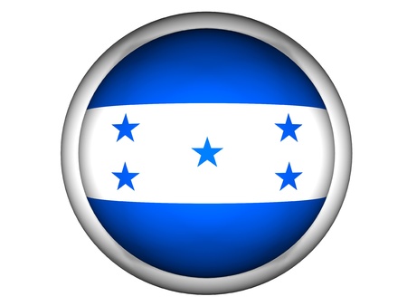 National Flag of Honduras | Button Style |  Isolatedの写真素材