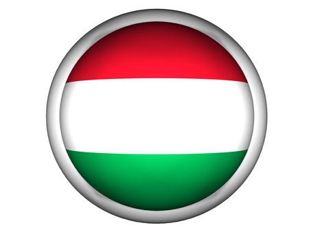 National Flag of Hungary | Button Style |  Isolatedの写真素材