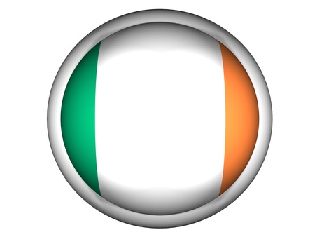National Flag of Ireland | Button Style |  Isolatedの写真素材