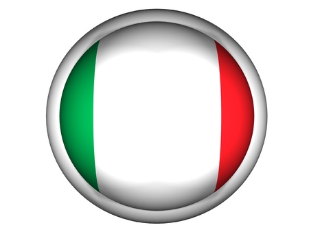 National Flag of Italy | Button Style |  Isolatedの写真素材