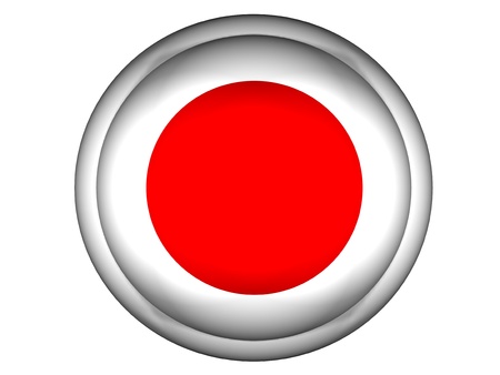 National Flag of Japan | Button Style |  Isolatedの写真素材