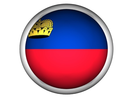 National Flag of Liechtenstein | Button Style |  Isolatedの写真素材