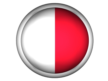 National Flag of Malta | Button Style |  Isolatedの写真素材