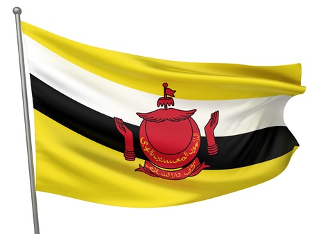 Brunei National Flag  | All Countries Collection - Isolated Imageの写真素材