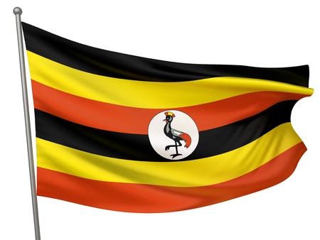 Uganda National Flag  | All Countries Collection - Isolated Imageの写真素材