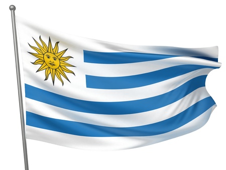 Uruguay National Flag  | All Countries Collection - Isolated Imageの写真素材