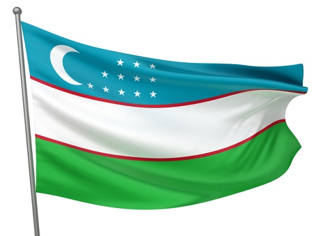 Uzbekistan National Flag  | All Countries Collection - Isolated Imageの写真素材